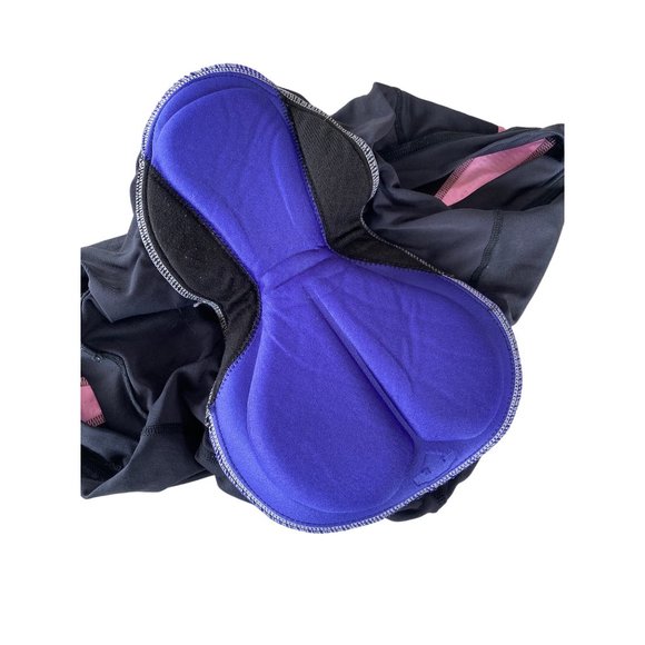 Descente Cycling Shorts Women's L Black/Pink Logo Thick Chamois Racing Riding - Picture 6 of 7